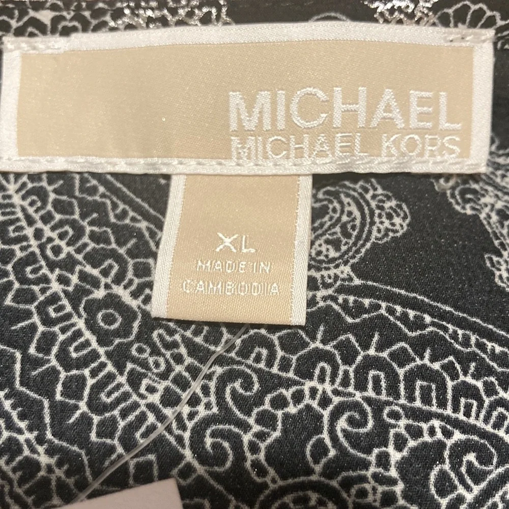 MICHAEL MICHAEL KORS Metallic Paisley Wrap Top - Picture 8 of 11